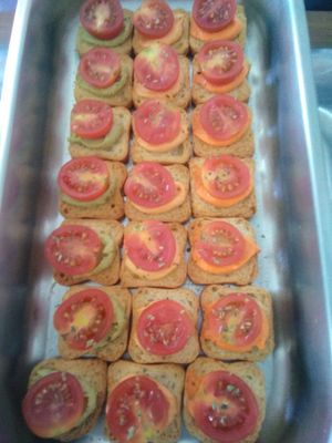 3 hummus tostadas at Bar La Molineta in Frigiliana