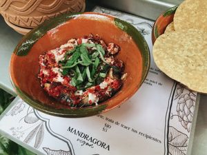 El chori queso con champiñones es súper delicioso, además de llenador 🤯😛   at Mandragora Vegan in Mexico City