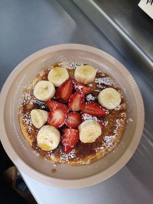 Hotcakes at Mandragora Vegan in Mexico City