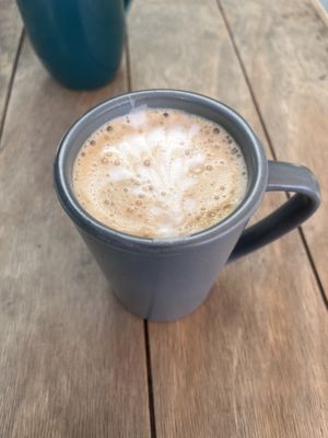 Latte  at Mandragora Vegan in Mexico City