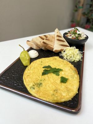 Vegan omelet   at Salmoon in Miami