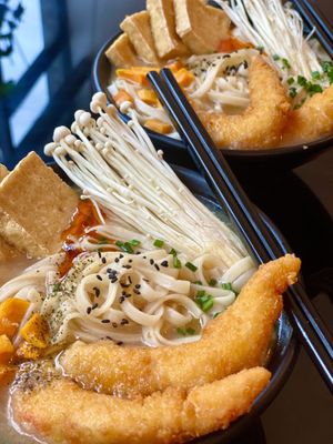 Vegan ramen   at Salmoon in Miami