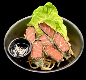 Vegan Salmon (finding nemo)  at Salmoon in Miami