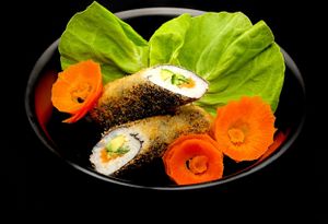 Sushi spring roll   at Salmoon in Miami