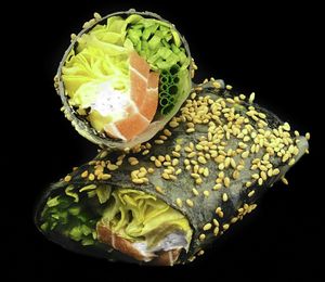 Vegan salmon summer roll  at Salmoon in Miami