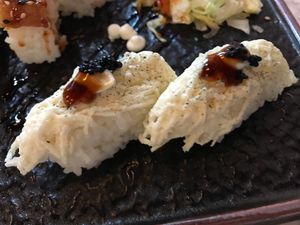 Mozzarella inari boats  at Salmoon in Miami