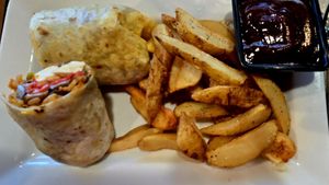 Veggie Wrap with Tofu at The Hoppy Gnome in Fort Wayne