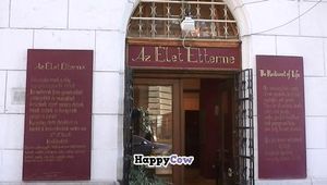 Entrance to Mannatural in Budapest, Hungary at The Restaurant of Life in Budapest