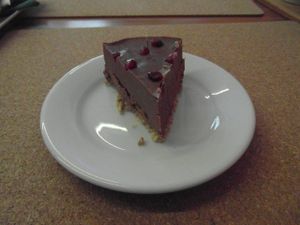 Raw chocolate cake @ Mannatural, Budapest at The Restaurant of Life in Budapest