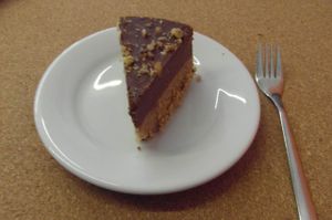 Raw chocolate and nut cake @ Mannatural, Budapest at The Restaurant of Life in Budapest