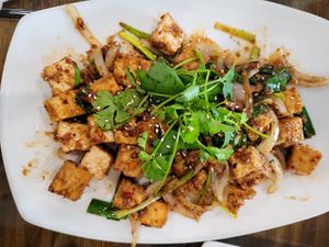 Lemongrass tofu at Sunflower in Austin