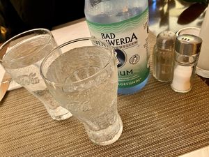 sparkling water at Bleibergs in Berlin