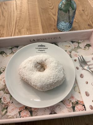 Coconut donut  at La Donuteria in Budapest
