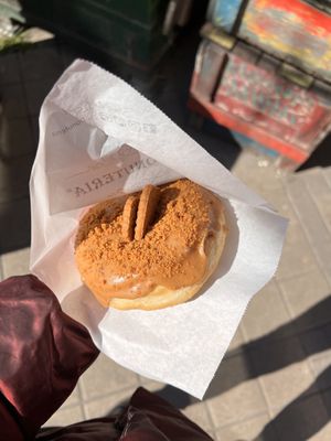 Caramel lotus donut  at La Donuteria in Budapest