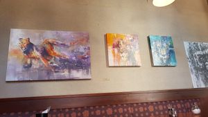 Interesting art at Cafe im Palais Wellenstein in St Polten