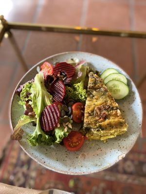 Spinach quiche   at Cafe Lozzi in Munich
