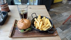 Vegan Kebab burger   at Cafe Lemon in North London