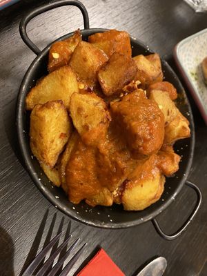 Patatas Bravas  at Gussto Tapas Bar in Durham