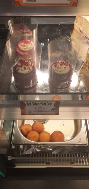 Red velvet mini cake at Lily's Deli - Ancoats in Manchester
