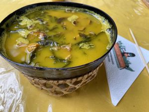 Tacacá vegano, com cogumelos .  at Sabores da Amazônia in Balneario Camboriu