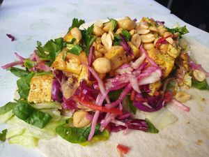 Thai Tofu Satay Wrap  at Wrap Ninjas Street Food in Lancaster