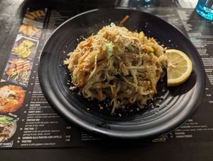 Pad Thai - made vegan (no shrimp) at Poke Ramen in Brescia