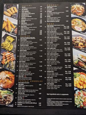 Menu at Poke Ramen in Brescia