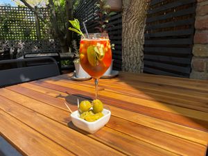 Aperol spritz at E3 Vegan in East London