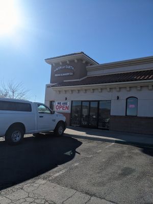 They had to remodel the front because a car crashed into the building 🤯 at Haven On Earth Bakery & Deli in Reno