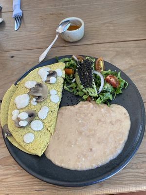 Vegan Chickpea omelette at Northswell Sabor Natural in Sayulita