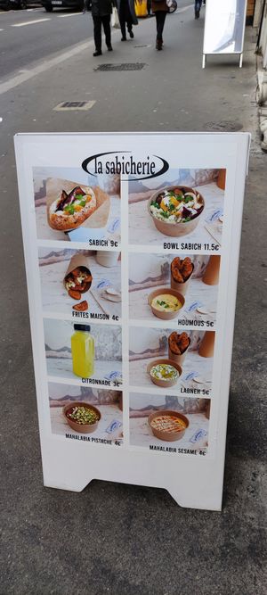 Menu at La Sabicherie in Paris