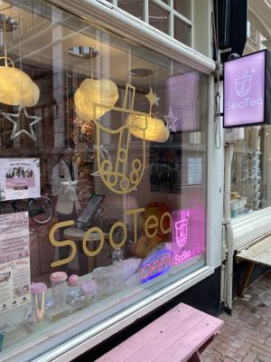 Outside  at SooTea in Amsterdam