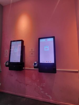 Self check out at SooTea in Amsterdam