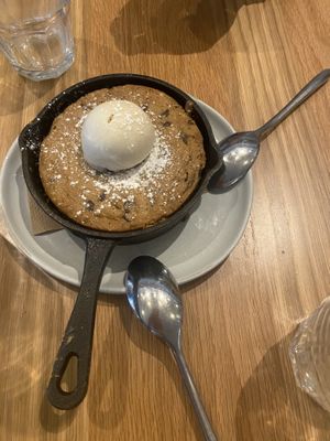 Warm chocolate chip flaxseed cookie  at Wildseed  in Palo Alto