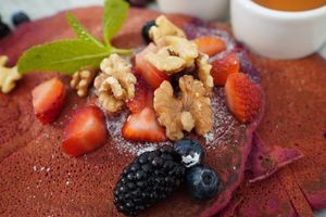 Red Velvet Pancakes  at Wildseed  in Palo Alto