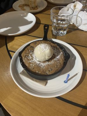 Chocolate chip cookie with vanilla ice cream  at Wildseed  in Palo Alto