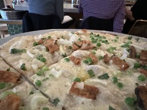Carbonara flatbread  at Wildseed  in Palo Alto