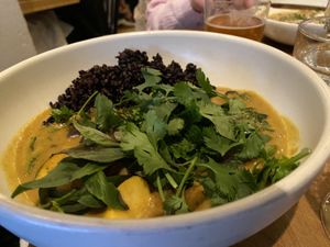 Spicy yellow curry   at Wildseed  in Palo Alto