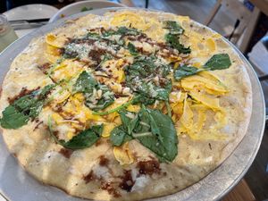 Fall squash flatbread at Wildseed  in Palo Alto