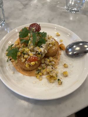 Mexican corn cakes  at Wildseed  in Palo Alto