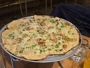 English pea and tempeh bacon at Wildseed  in Palo Alto