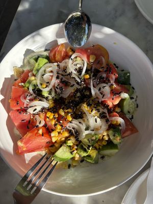 Heirloom tomato saladd  at Wildseed  in Palo Alto