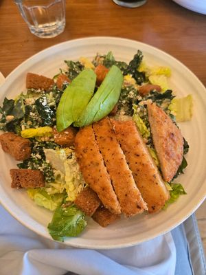 Caesar salad with avocado and chicken at Wildseed  in Palo Alto