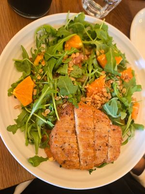 Beet salad with chicken at Wildseed  in Palo Alto