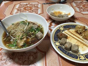 Mushroomy things and a soup at Ming Kwan in Chiang Mai