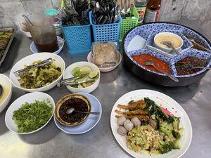 Sauces, toppings, extras   at Ming Kwan in Chiang Mai