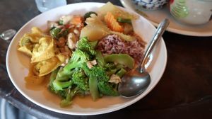 Variety of the buffet at Ming Kwan in Chiang Mai