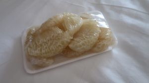 Pomelo for dessert  at Ming Kwan in Chiang Mai