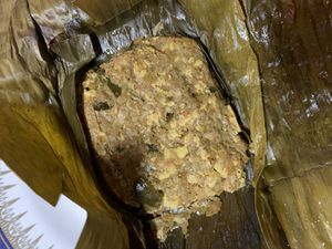 Something with tofu, tastes like lemongrass at Ming Kwan in Chiang Mai