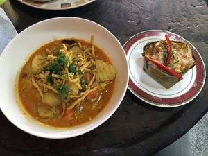 Best kao soi! Both for 60 baht at Ming Kwan in Chiang Mai